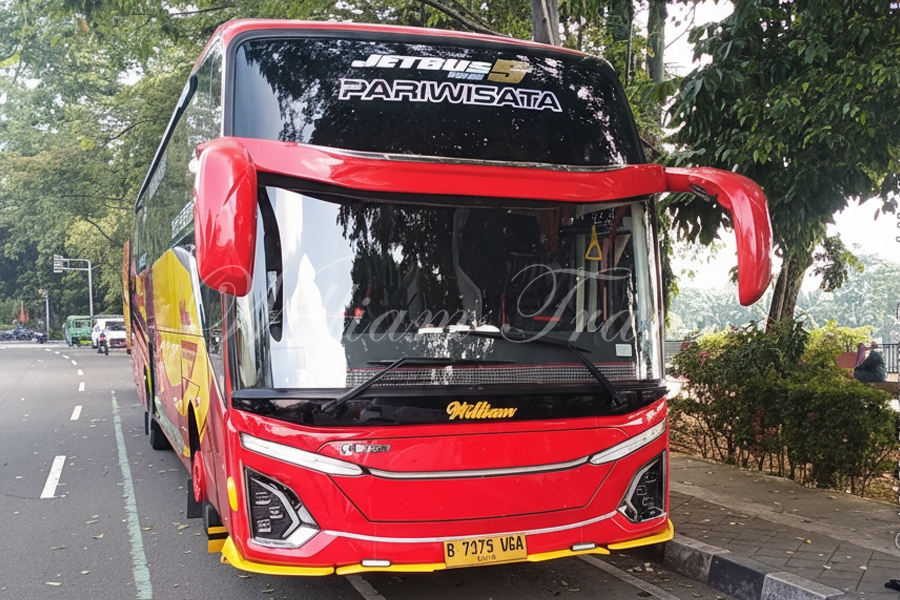 Mewah dan Lega: Solusi Wisata Rombongan Jakarta-Tangerang dengan Big Bus William Trans 45 Seaters