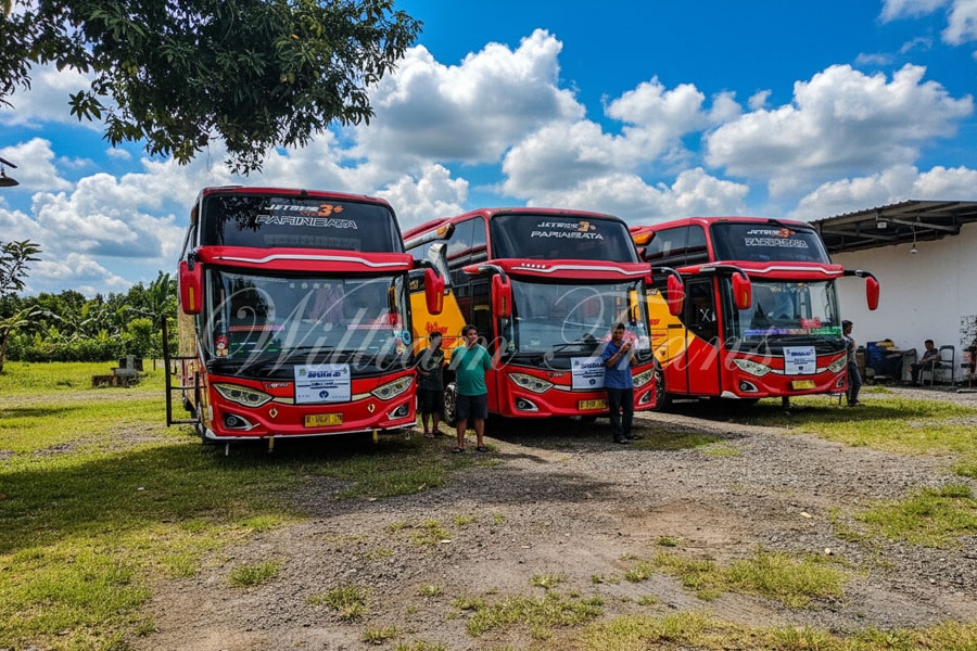 Perjalanan Megah Menuju Prambanan: Sewa 3 Unit Big Bus William Trans Premium